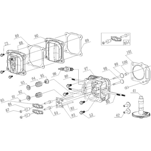 Головка цилиндра и распредвал Champion LM4630 после 2019г.